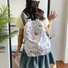 Mochila de Viagem Leve Mochila de Lona Moderna Estudantes Universitários Casual Estampada com Grafite Mochila Escolar Masculina Estudantes do Ensino Médio Feminina Leve