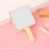 Espejo de Maquillaje de Mano al por Mayor para Uso en Casa y Dormitorio, Espejo Pequeño para Niñas y Estudiantes, Espejo Portátil con Mango para Retoques durante la Clase
