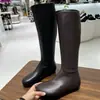 Botas altas de moda para mujer, punta redonda, cuero suave elástico, que aumentan la altura, sin cordones, ajustadas a la pierna, adelgazantes, sencillas, botas largas a la moda
