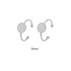 Soporte de anillo pulido de color acero inoxidable que retiene el color DIY Anillo Pinto anillo anillo cara del anillo horno oro incrustado perla soporte de anillo de apertura accesorios