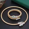 Pulsera Serpiente Personalidad Transfronteriza Europea y Americana Collar Abierto Moda para Mujer Pulsera Collar Estilo Frío Lujo Ligero Joyería Completa de Diamantes