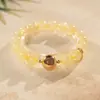 Pulsera de Cristal con Perlas de Cristal Natural Optimizada Pulsera Versátil de Nicho Joyería de Moda de Lujo Ligero Venta al por Mayor para Mujeres