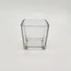 Copo Quadrado de Vidro Suporte Quadrado para Velas Vasos de Flores Hidropônicas para Mesa Vaso Quadrado Transparente de Vidro Arranjo de Flores