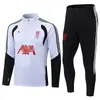 2627 Uniforme de Treino Real Madrid Outono e Inverno Uniforme de Futebol Manga Longa Atletico Jogo Treino Inter de Milão Camisa Esportiva Casual