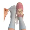 Meias de Verão Finas e Respiráveis na Cor Creme com Flores Pequenas, Combinadas com Meias de Verão Brancas Birkenstock, Meias Prop para Lolita