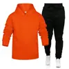 Conjunto de Moletom com Capuz Esportivo de Duas Peças da Moda Europeu e Americano Primavera e Outono Novo para Homens Roupa Esportiva para Homens