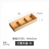 Qianyu Cozinha Japonesa Criativa Caixa de Sushi com Múltiplos Compartimentos Grade de Madeira Caixa de Madeira de Noz Prato Dividido Bandeja de Lanches Bandeja de Lanches Bandeja de Frutas Secas