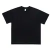 Ponto 320g Algodão Puro Peso Pesado Americano Ombro Caído Cor Pura Manga Curta Solta Versão Grande Camiseta Masculina Camiseta Feminina para Usar por Baixo