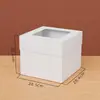 Caixa para Bolo de Aniversário Transfronteiriça 8* 8*8 polegadas Caixa de Embalagem Descartável Loja de Bolo Caseiro Atacado Pontual Caixa para Bolo