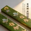 Borracho en Flores: Set de regalo de pisapapeles y regla, Pisapapeles de cobre, Pisapapeles especial para caligrafía, Latón pintado para caligrafía, Pincel de caligrafía, Principiante en caligrafía