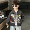 Q212 Suéter Cardigan para Niños Estilo Primavera y Otoño Ropa Nueva para Niños Chico Fresco Atractivo Ropa de Primavera para Bebé Chaqueta de Punto Moda