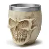 Vaso de licor con forma de calavera, calavera de resina, decoraciones de Halloween, decoración del hogar, taza de café para bar