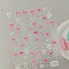 Stickers Originales Versátiles para Uñas de Moño 3D Bloqueo de Color Cinta de Moño Estampados para Uñas Estilo AA