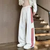 Nuevos pantalones de chándal estilo americano de comercio exterior para hombre, pantalones casuales a rayas para hombre y adolescentes, pantalones deportivos versátiles holgados de pierna recta