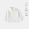 Camisa para Bebé Niño Otoño Manga Larga 2026 Nueva Versátil Blanca Primavera y Otoño Tops para Niños Ropa para Bebés