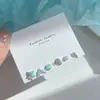 Pendientes de Estrella de Mar y Concha con Circonita para Mujer Aguja de Plata Verano Diseño de Nicho Dulces Súper Hada Estilo Festivo Pendientes Juveniles