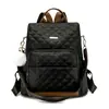 Mochila acolchada de moda bordada para mujer 2026 Modelo nuevo Transfronteriza Simple Gran capacidad Antirrobo Mochila Bolso de viaje casual