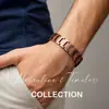 Bestseller transfronterizo: Pulsera magnética de cobre rojo antigua, moda vintage, doble fila, totalmente magnética, pulsera ancha desmontable para parejas