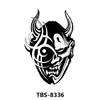 Tbs Cross-Border se especializa en Pegatinas de Tatuaje de Animales en Blanco y Negro y Florales Coloridos para Medio Brazo, Unisex, Estilo Europeo y Americano
