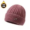 Gorro de invierno para mujer de mediana edad y ancianas, forrado de polar, cálido, gorro de lana tejido, adecuado para madres, abuelas y mujeres mayores, gorro de algodón estilo pullover