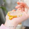 Loja de ouro Puzuo com ouro de areia novo estilo chinês cristal branco cabaça pulseira enrolada feminina por favor ar frio joia de alta qualidade