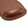 Mouse pad em couro PU com apoio de pulso ergonômico, preenchimento de espuma de memória, base antiderrapante de EVA, apoio de mão para teclado de computador