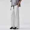 Calça Larga Esportiva Simples 2026 para Homens, Casual de Verão Versátil Slim-Fit Longa, Cinza Paris