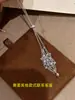 Colar de Rede com Diamantes Cintilantes e Pérolas Design de Nicho Corrente de Suéter de Luxo Destacável para Mulheres