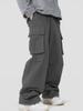 Nuevos overoles de bolsillo tridimensionales fritos en la calle, modernos, funcionales, con cordones, holgados, casuales, pantalones rectos holgados para hombre