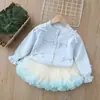 Chaqueta de Otoño para Bebé Niña, Nuevo Cárdigan de Otoño, Conjunto Elegante de Dos Piezas para Niñas, Conjunto de Suéter para Niños