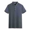 Camisa Polo de Negócios de Alta Qualidade Personalizada Algodão Penteado Manga Curta Gola Lapela Macacão Logo Bordado Camiseta Camisa Publicitária Cultural