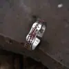 Anillo de plata de ley S925 del Dios de la Riqueza de las Cinco Direcciones Taoísta, joyería metafísica y de energía de cinabrio estilo chino vintage, anillo abierto simple