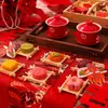 Decoração de Quarto de Casamento Mesa de Centro Decoração Sala de Estar Novo Estilo Chinês Conjunto de Chá de Casamento Encadernação Banquete de Casamento Decoração de Casamento