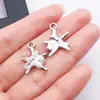 Colgantes de aleación de estrella de mar y concha estilo océano con goteo de aceite, kit de accesorios para pendientes y collares DIY, venta al por mayor de kits de material para colgantes