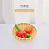 Recogedor de Bambú, Productos Tejidos de Bambú, Cesta de Bambú Redonda para Almacenamiento de Panecillos al Vapor, Cesta Doméstica Tejida a Mano para Fruta, Cesta para Verduras, Colador de Trigo