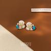 Pendientes de circonita con forma de estrella de mar y hada, exquisitos, ligeros, de lujo, sencillos, elegantes, combinables con todo, nuevos pendientes de moda de verano para mujer.
