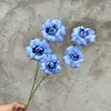 5 Cabezas de Rosas Artificiales con Pétalos que se Abren, Estilo Flor de Ciruelo, Mismo Estilo que en Xiaohongshu, para Arreglos Florales, Bodas y Salones de Bodas