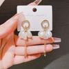 Aretes cortos de borla de nicho de aguja de plata 925 para mujer estilo ins de Corea del Sur elegante celebridad en línea nueva moda 2022 joyería para la oreja