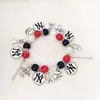 Suministro Exclusivo Transfronterizo de Pulseras de Cuentas Temáticas de los Yankees de la MLB y los Warriors para Aficionados de los Nationals, Pirates, Cardinals y Marlins