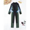 Traje de buceo transfronterizo para mujer, traje de surf de secado rápido, traje de snorkel, traje de medusas, traje de baño de manga larga con sombrilla, traje de baño playero para mujer.
