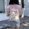 Bolsa de Lona para Mujer 2026 Modelo Nuevo Bolsa de Cuerda Multiusos Bolsa de Lona de Gran Capacidad Mochila Bolsa de Tela Linda Simple Venta al por Mayor