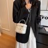 Bolso de Mujer Mini Bolso Nuevo de Moda Otoño para Mujer Bolso Cruzado con Cadena de Rombo Bolso Cubo Cuadrado Simple de Mano
