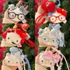 Llavero de Peluche Hello Kitty de Moda Gafas DIY Miu Accesorio Colgante Encanto Exquisita para Bolso