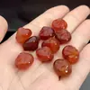 Ágata Blanca Natural Bollo Bolsa Pequeña Gelatina de Lichi Calcedonia Bollo Pequeño Pulsera DIY Accesorios con Cuentas Listos para la Venta
