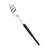 Fábrica de Origen Juego de Cubiertos de Acero Inoxidable, Cuchillo Estrecho de Cintura, Tenedor y Cuchara, Mango Nuevo de Madera de Nogal, Cuchillo de Bistec Estilo Occidental, Cuchara de Postre
