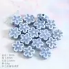 Cuentas pequeñas de flor de cerámica de colores, no se decoloran, agujero recto, cuentas sueltas de flor de cinco pétalos, para joyería y accesorios de ropa DIY hechos a mano, cuentas de porcelana