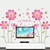 Pegatinas de pared con diseño de flores rosas frescas y protección del medio ambiente para el fondo de la TV del dormitorio romántico