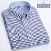 Suministro Directo Transfronterizo Camisa de Algodón Oxford para Hombre de Negocios Manga Larga Corte Delgado Estilo Coreano Color Sólido Camisa de Hombre