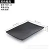 Plato rectangular negro de melamina Plato para hot pot de res de Chaoshan Plato para guarnición Plato para barbacoa japonesa Vajilla comercial de imitación de porcelana