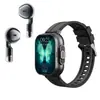 Reloj Inteligente D8 de Venta Caliente Transfronterizo Auriculares Bluetooth Tws Dos en Uno Pantalla Completa de 2 Pulgadas Llamada Táctil Música Deportes